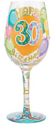 Enesco Lolita Happy 30th Birthday Wine Glass Drinking Glasses