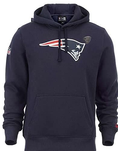 New Era Kapuzenpullover New England Patriots NFL Pullover American Football blau mit CapSpin Pin - XXL