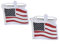 Manschettenknöpfe - Flagge Amerika USA Silber