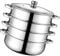 Cabilock Four-Layer Soup Steam Pot Stainless Pot Microwave Steamer Stock Deep Pan Lid Food Grade Stainless Steel