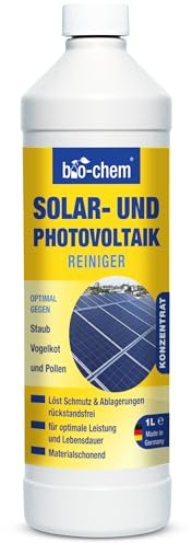 bio-chem Solar- und PV Photovoltaik-Reiniger - 1000 ml Konzentrat - bis zu 1:20 verdünnbar - Tiefenwirksam und materialschonend - Made in DE