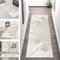 Teppich Läufer Flur Küche rutschfest Waschbar Teppichläufer Lang Teppichmatte 80X200CM Küchenläufer Küchenteppich Meterware, Beige Grau 3D Korridor Tepiche Schlafzimmer Esszimmer Breite 40-120cm