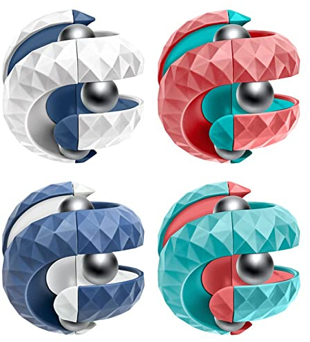 Track Flipper Finger Spinner,Orbit Ball Fidget Flipper,Rotating Cube Bead Orbit Ball2023 Upgrade Magnetic Orbit Ball Toy Flipper Gyro Cube,Fingertip Gyro Toy Pädagogische Puzzlespiele (4 Colour)