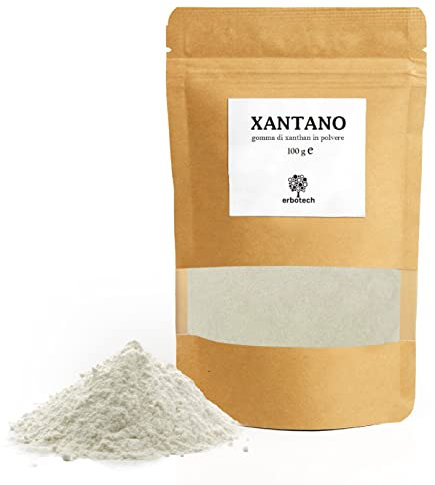 Erbotech - Xanthan Pulver 100 g - Xanthan Gummi Ideal für Eis, Saucen, Topping, Teig, Molekulare Küche - 100% reines Verdickungsmittel