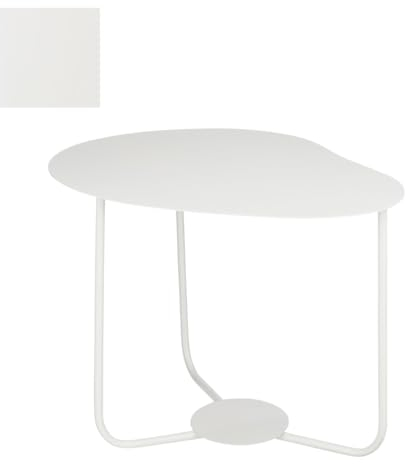 MICA Decorations Beistelltisch - 55 x 41 x 40 cm - Metall - Weiß