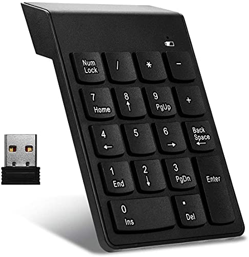 DollaTek Wireless Number Keypad 18-Key Portable Keypad for Laptop PC Kompatibel mit Win7/8 /NT/ME/2000/XP/Vista Win10/Android/Linux/IOS