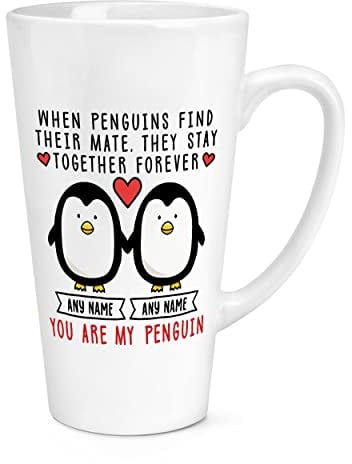 Personalised You are My Penguin Names 17oz Large Latte Mug Cup