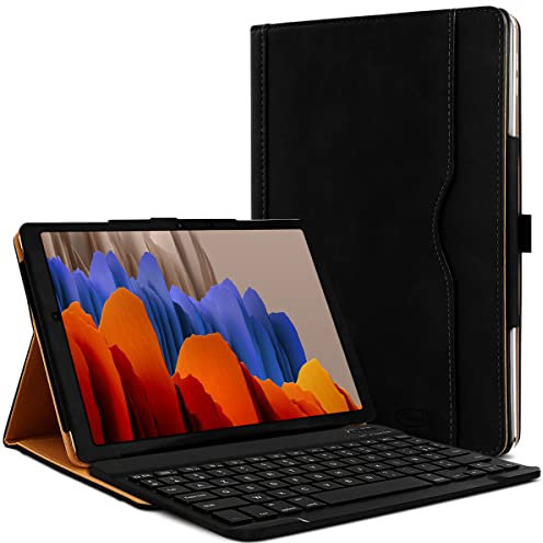 karylax - Clavier Bluetooth AZERTY + Étui de Protection Noir pour Samsung Galaxy Tab S8 (SM-X700, SM-X706)