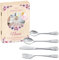 Maverton Kids Silverware in a Wooden Box – Personalised Animals Cutlery Set – Stainless Steel Engraved Utensil Set – for Girls - Magic
