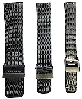 NZZXTO Replacement Stainless Steel Watch Band for Skagen Bering Unisex Watches with Screw ，Fits More Sizes（24mm Deep Grey Hole pitch 15mm