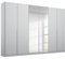 Rauch Möbel Alabama Drehtürenschrank Schrank Kleiderschrank Seidengrau mit Spiegel, 6-türig, Inklusive Zubehörpaket Basic, 3 Kleiderstangen, 6 Einlegeböden, BxHxT 271x229x54 cm