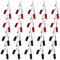 VooGenzek 20 Pezzi Morsetti a Coccodrillo, Coccodrillo Clip per Test in Metallo, con Batteria Clip di isolamento (Rosso Nero)