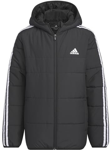 adidas Mixte enfant 3-Stripes Padded Jacket Kids, black, 7-8 Years