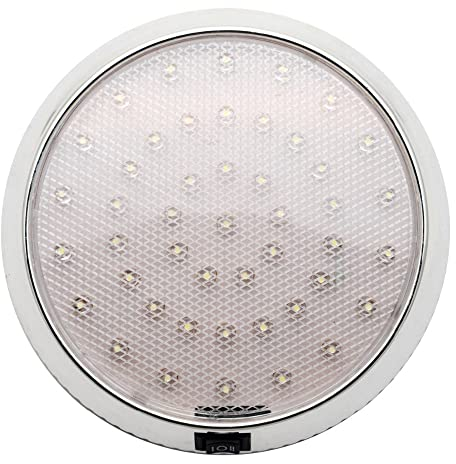 Etomvoop 12 V LED-Innenleuchte, 46 LEDs, Auto-Lese-Dach-Decken-Kuppellampe, Ein-/Aus-Schalter für T4, T5, T6, Wohnmobil, Wohnmobil, Wohnwagen, LKW, Anhänger, Boot (1)