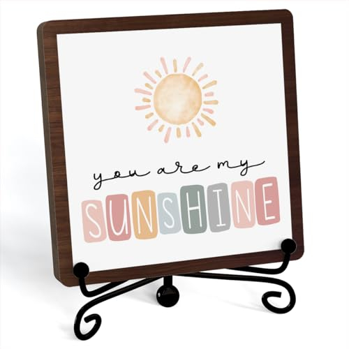 Inspirierende Schreibtischdekoration, You Are My Sunshine Schild, Schreibtischdekorationen für Büro, Zuhause, Wohnzimmer, Klassenzimmer, Boho-Regenbogen-Regaldekoration, inspirierende Geschenke,
