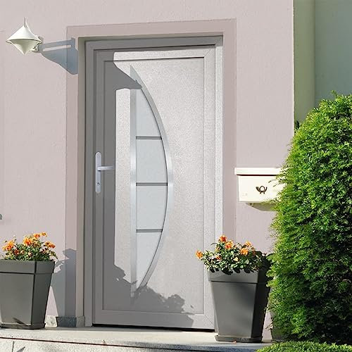 SKM Puerta de entrada blanca, 108 x 208 cm, PVC, 53,35 kg, 3187866, color: blanco