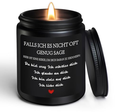 Valentinstag Jahrestag Geschenk für Ihn Sie, Ich Liebe Dich Duftkerze, Geburtstagsgeschenke für Frauen, Weihnachten Geburtstag Hochzeitstag Geschenke für Freundin Freund Paar Ehemann