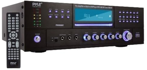 Pyle PD3000BT.5 - Ricevitore amplificatore Bluetooth Home Theater, 4 canali, altoparlante stereo da 3000 Watt, con radio, USB, 2 microfoni w/Echo, lettore CD e DVD, LCD, montaggio su rack