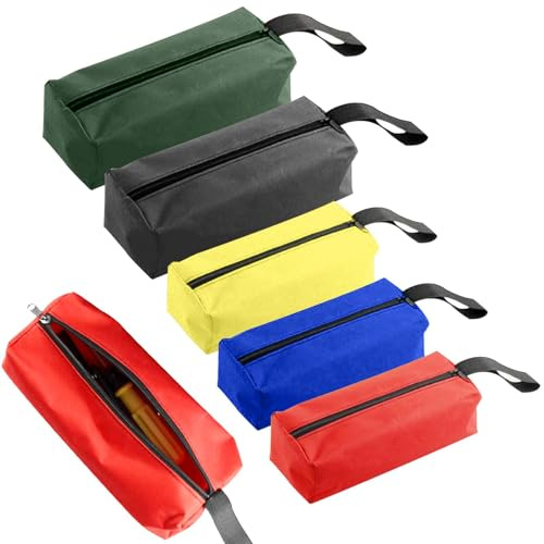 Vigorola Mehrzweck-Werkzeugtasche mit Reißverschluss, kleine Werkzeugtasche mit Aufhängeschlaufe, Polyester, Unisex, Werkzeug-Organizer, Aufbewahrungstasche für Schraubendreher, Schraubenschlüssel,