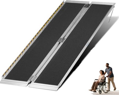 6FT Aluminum Folding Wheelchair Ramp, 28in Wide