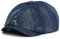 SOYNIA Barett Baskenmützen Für Herren Jeans Kappe Peaky Achteckiger Hut Vintage Casual Cap Solid Berets Flach 56-59Cm Dunkelblau