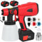 Paint Sprayer for Walls And Ceilings, Cordless Paint Sprayer 800ml/5 Nozzles/3 Patterns Electric Paint Gun, Fence Paint Sprayer with 2x2000mah Battery