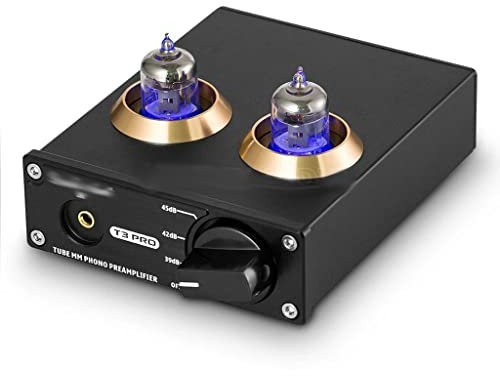 DLOETT Mini HiFi MM Phono Stage Turntable Preamp Stereo Audio Vacuum Tube Preamplifier