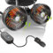 12v/24v Auto-Ventilator, Verstellbarer Doppelkopf-Clip-Ventilator, Auto-Ventilator Für Rücksitz, Auto Kfz Lüfter Auto-Kühlluftventilator Autositz-Ventilator, Geschwindigkeiten Ventilator Für Suv, Rv