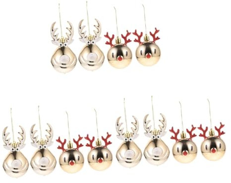 Cabilock 12stücke Teiliges Weihnachtsschmuck Kugeln Lustige Und Bunte Weihnachtsbaum Und Langlebige Dekoration Für Festliche Anlässe Zufälliger Stil