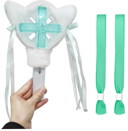 Lightstick-Abdeckung für TXT, Plüsch-Lichtstab-Dekorationen, Kpop Lightstick-Abdeckungen Schleife, Konzert-Lichtstab, niedliche Cartoon-Tierohrform, Lightstick-Schutzhülle für TXT Ive Enhypen Twice