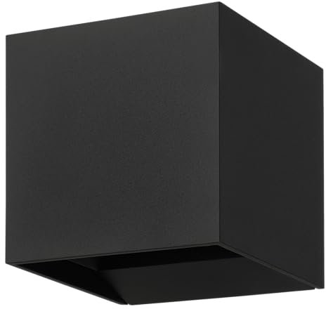 EGLO LED Außenleuchte Calpino 3, Wandleuchte außen mit Up und Down Beleuchtung, Wand Außenbeleuchtung aus Metall in Schwarz, Außenlampe warmweiß, IP54