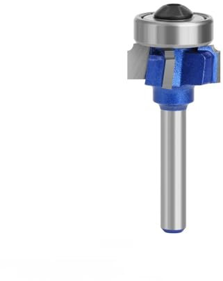 MiJunHD 4-Teeth R1 Round Over Router Bit, 8mm Shank Carbide Alloy Corner Rounding Edge Trimming Router Bit Woodworking Milling Cutter for Wood Edge Treatment (1 Piece)