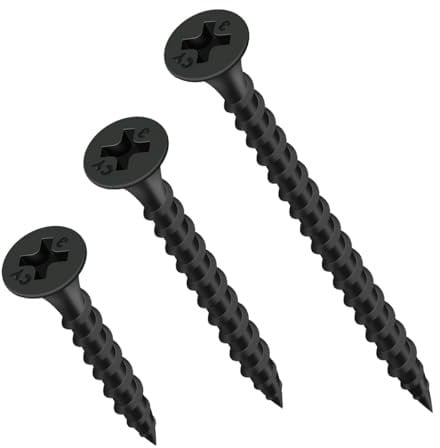 FOMGIIN Viti Per Cartongesso Nere M3.5 x 70 mm, 50 Pezzi Vite a Testa Svasata Phillips Autofilettanti, Drywall Autoperforanti Viti Screws Fosfato Nero Gesso per Cartongesso su Profilo in Acciaio