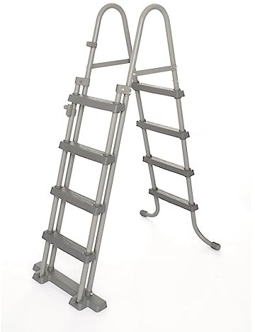 Bestway 58331 - Scala di sicurezza per piscina a 4 gradini, colore: Trasparente