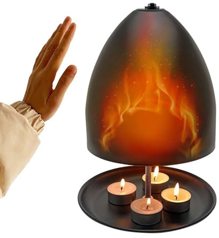 Tea Light Heater,Metal Candle Room Heater and Stove | Large Space Candle Oven with Fast Heat, Tea Light Holder and Candle Heating Holder for Offices, Bedroom, Living Room