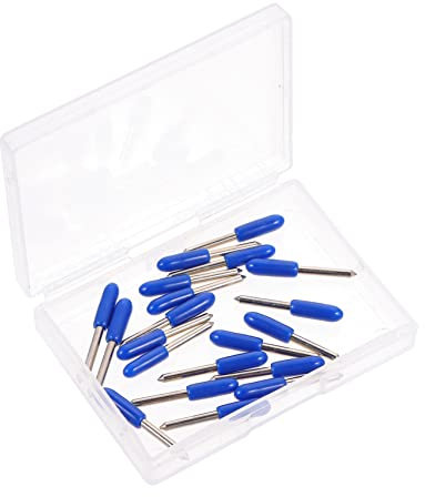 Sewroro Lot de 20 Lames de Coupe pour Machine de Découpe de Vinyle Angles de 30°/45°/60°