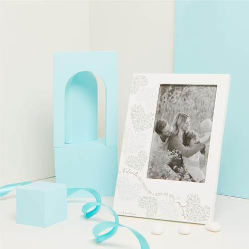 CLARALUNA Bomboniera Matrimonio Portafoto Legno con Decoro Cuori e Albero della Vita (Verde)