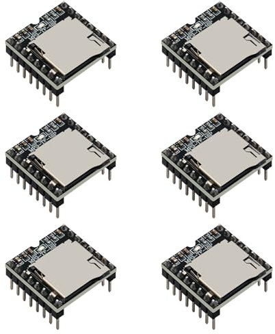 DFPlayer Mini MP3 Player Modul,QIQIAZI Mini MP3 Player DFPlayer Master Modul,Audio Voice Modul TF Karte U Disk Board kompatibel mit Arduino