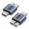Seminer Micro B zu USB C Adapter (2 Pack), Micro B Stecker zu USB C Stecker Datenadapter Kurzer Konverter Adapter für Computer, Laptops, Externe Festplatten