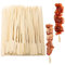 200 Pieces Bamboo Paddle Skewers 15CM, Flat Burgers Sticks Kids Wooden Fruits Picks Cocktail Sticks Barbecue Kebabs Skewers for Buffets Party Fountain Fondue