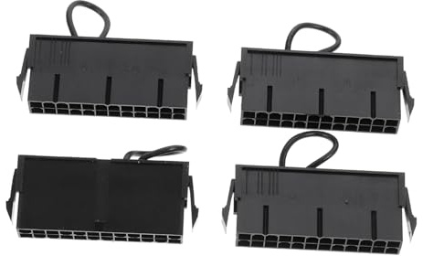 Kisangel 4 Stück PSU Teststarter Netzteiltester mit 20 und 24-pin Anschluss Abs Material Jumperbrücke für Stromversorgungstest bei Minern und Motherboards