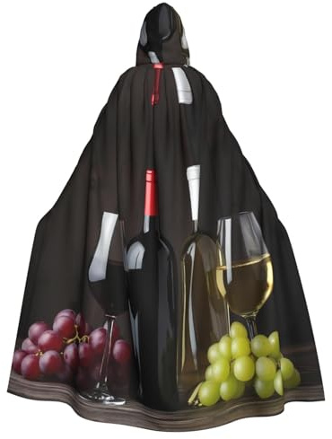 peiyeety Two Bottles Of Red And White Wine for Hooded Cloak Costume Cape for Men & Women Halloween Cosplay Party
