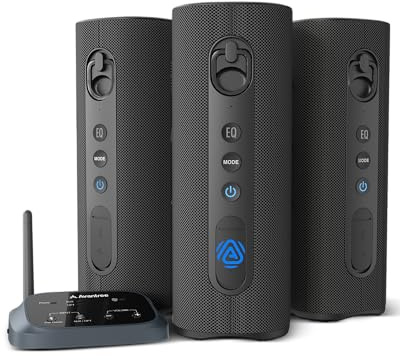 Avantree Harmony A1 – Sistema Di Altoparlanti Wireless Multiroom Auracast Per Audio In Tutta La Casa E Musica Di Sottofondo, Espandibile Per Negozi E Piccoli Spazi, Bluetooth, Ottico E AUX