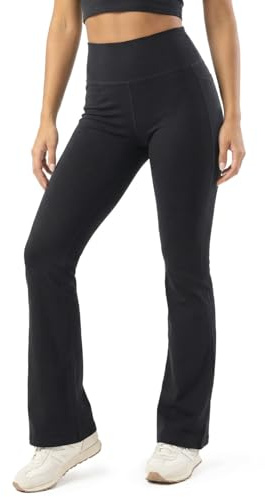 Zylioo Leggings Extra Lang Baumwolle Hose Yogahose Damen,Tall Flared Sportleggings Mit Tasche Für Gym Alltag Arbeit