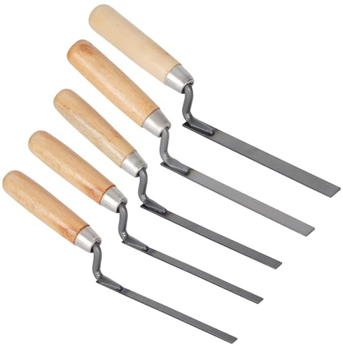 5pcs Pointing Tool, Slim Trowel Set for Brick Joint Repointing and Gap Filling, Professional Masonry Tools with Multiple Sizes for DIY Brick Repair and Home Renovation Projects