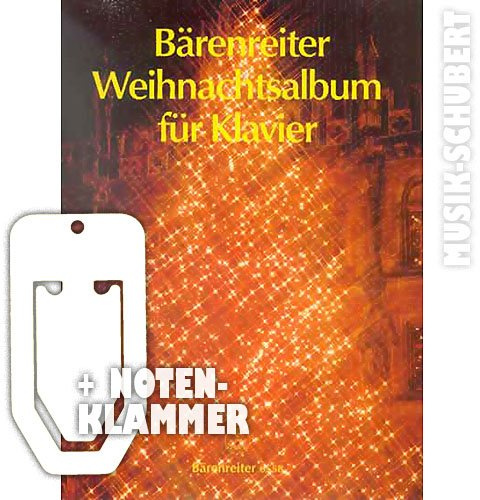 Bärenreiter Weihnachtsalbum für Klavier inkl. praktischer Notenklammer - über 50 alte und neue Advents- und Weihnachtslieder von STILLE NACHT bis JINGLE BELLS in leichten klangvollen Sätzen (broschiert) von Michael Töpel (Noten/Sheetmusic)