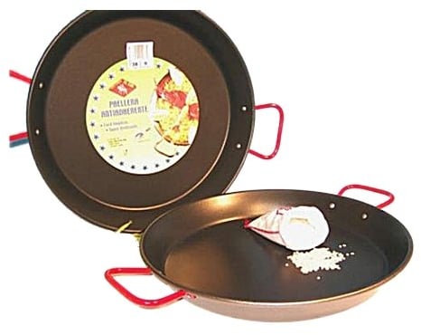 La Ideal Poêle à Paella Anti-adhésif, Noir/Rouge, Lot de 12, Acier, Black/Red, 40 cm