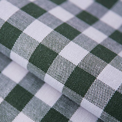 Stoff Meterware Karo 1x1 cm Baumwolle - Baumwollstoff, Züchen, Bauernkaro, Kariert, Karomuster, Landhaus, Deko, Nähen, Basteln (Dunkelgrün)