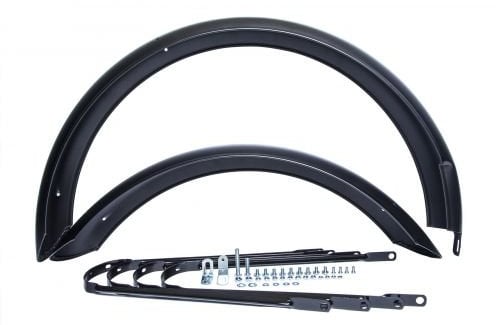 Classic Cycle Schutzbleche schwarz 26 Zoll 100 mm breit extra lang