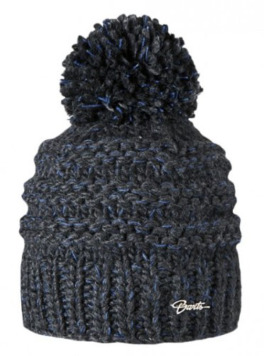 BARTS JASMIN anthrazit meliert, Damenmütze gefüttert, Bommelmütze, Strickmütze